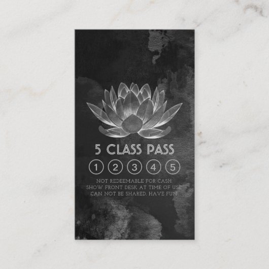 Yoga Meditation Instructor Class Pass Loyalty Kaar (Voorkant)