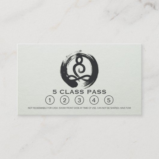 Yoga Meditation Instructor Class Pass Loyalty Kaar (Voorkant)