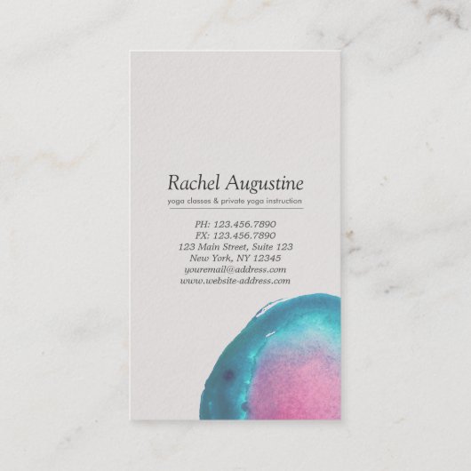 Yoga Meditation Instructor Class Pass Loyalty Kaar (Achterkant)