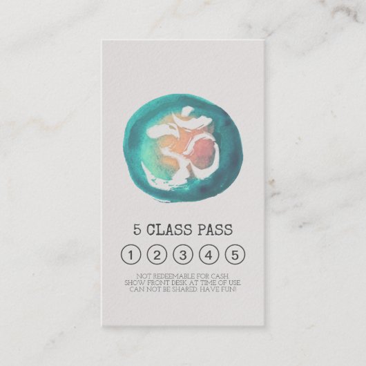 Yoga Meditation Instructor Class Pass Loyalty Kaar (Voorkant)