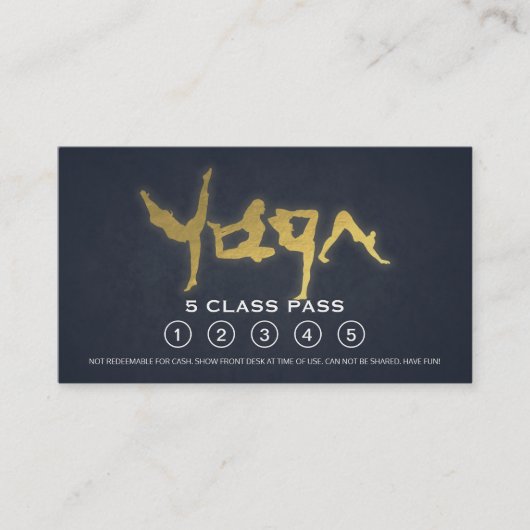Yoga Meditation Instructor Class Pass Loyalty Kaar (Voorkant)