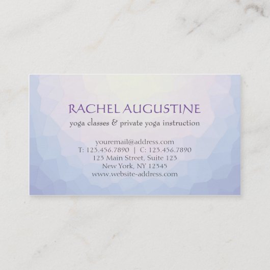 Yoga Meditation Instructor Class Pass Loyalty Kaar (Achterkant)