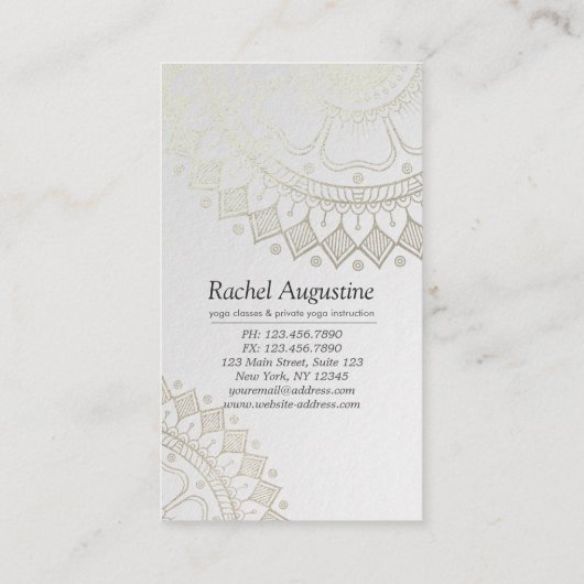 Yoga Meditation Instructor Class Pass Loyalty Kaar (Achterkant)