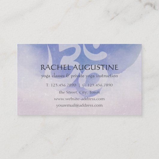 Yoga Meditation Instructor Class Pass Loyalty Kaar (Achterkant)