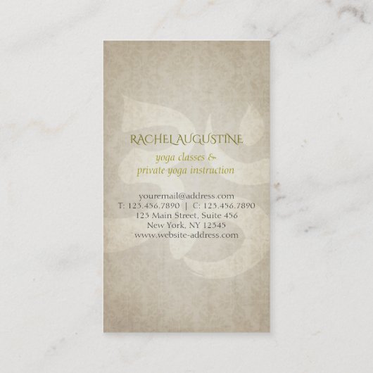 Yoga Meditation Instructor Class Pass Loyalty Kaar (Achterkant)