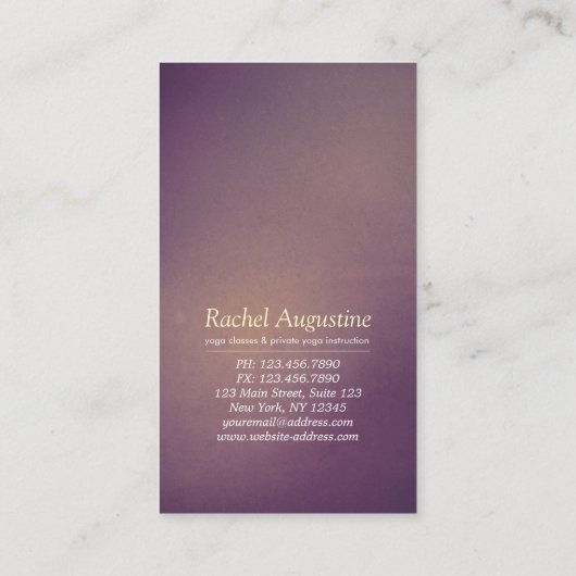 Yoga Meditation Instructor Class Pass Loyalty Kaar (Achterkant)