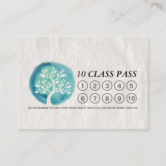 Yoga Meditation Instructor Class Pass Loyalty Kaar (Voorkant)