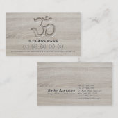 Yoga Meditation Instructor Class Pass Loyalty Kaar (Voorkant / Achterkant)