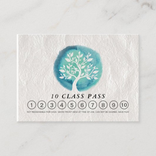 Yoga Meditation Instructor Class Pass Loyalty Kaar (Voorkant)