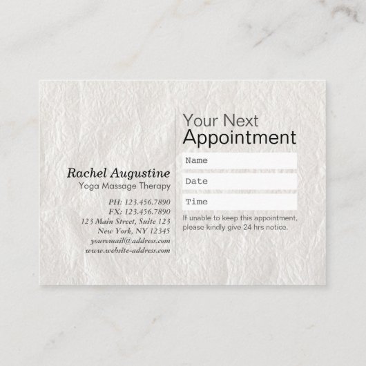 Yoga Meditation Instructor Class Pass Loyalty Kaar (Achterkant)