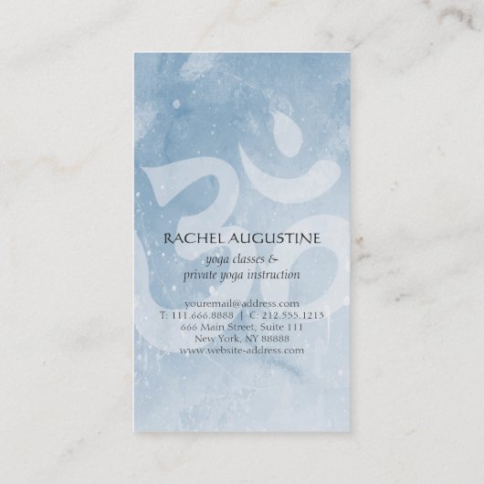 Yoga Meditation Instructor Class Pass Loyalty Kaar (Achterkant)