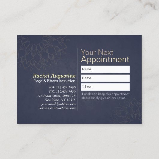 Yoga Meditation Instructor Class Pass Loyalty Kaar (Achterkant)