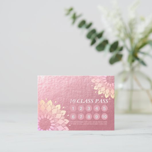Yoga Meditation Instructor Class Pass Loyalty Kaar (Staand voorkant)