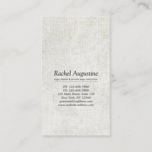 Yoga Meditation Instructor Class Pass Loyalty Kaar (Achterkant)