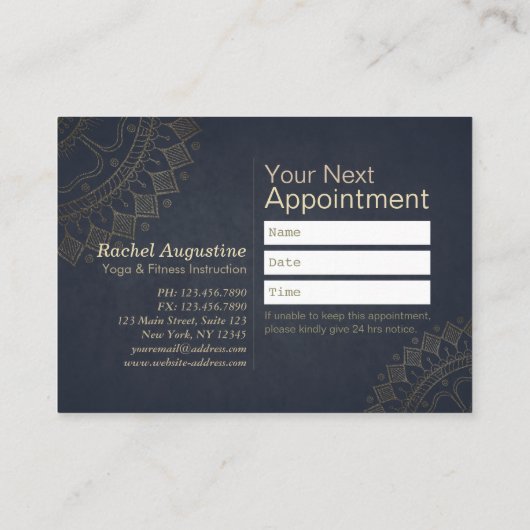 Yoga Meditation Instructor Class Pass Loyalty Kaar (Achterkant)