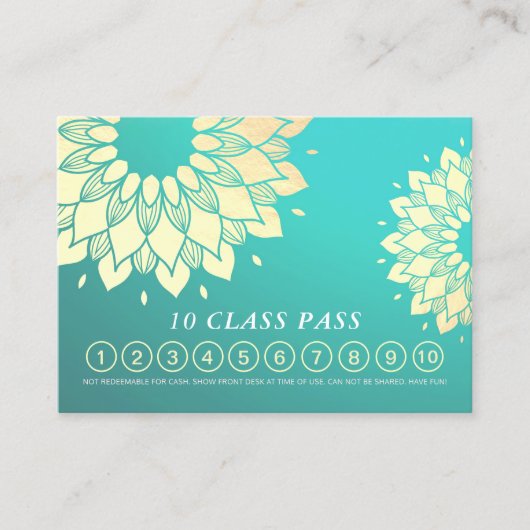 Yoga Meditation Instructor Class Pass Loyalty Kaar (Voorkant)