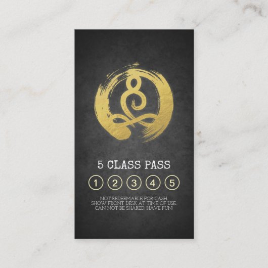 Yoga Meditation Instructor Class Pass Loyalty Kaar (Voorkant)