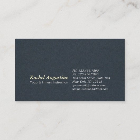 Yoga Meditation Instructor Class Pass Loyalty Kaar (Achterkant)