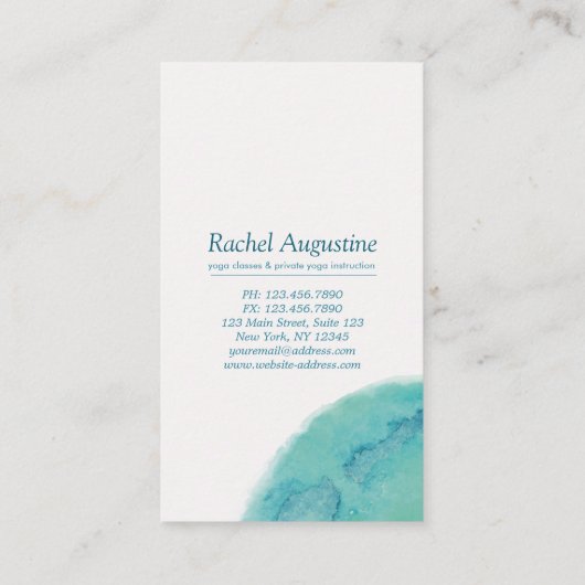 Yoga Meditation Instructor Class Pass Loyalty Kaar (Achterkant)