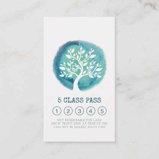 Yoga Meditation Instructor Class Pass Loyalty Kaar (Voorkant)