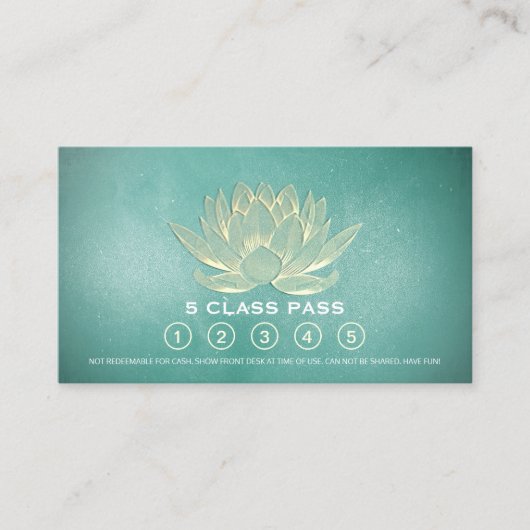 Yoga Meditation Instructor Class Pass Loyalty Kaar (Voorkant)