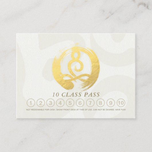 Yoga Meditation Instructor Class Pass Loyalty Kaar (Voorkant)