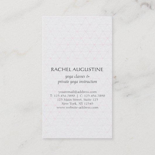 Yoga Meditation Instructor Class Pass Loyalty Kaar (Achterkant)