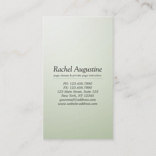 Yoga Meditation Instructor Class Pass Loyalty Kaar (Achterkant)