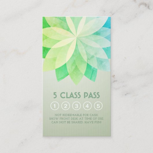 Yoga Meditation Instructor Class Pass Loyalty Kaar (Voorkant)