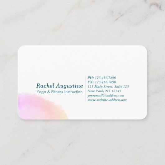 Yoga Meditation Instructor Class Pass Loyalty Kaar (Achterkant)