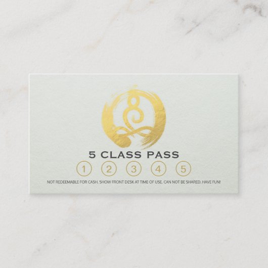 Yoga Meditation Instructor Class Pass Loyalty Kaar (Voorkant)