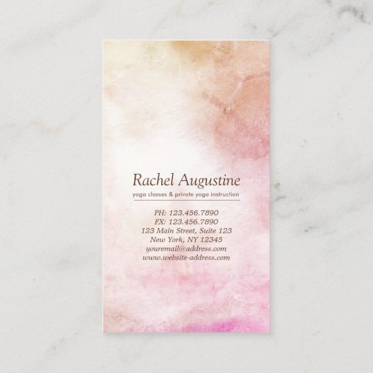 Yoga Meditation Instructor Class Pass Loyalty Kaar (Achterkant)