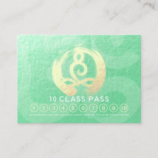 Yoga Meditation Instructor Class Pass Loyalty ZEN (Voorkant)
