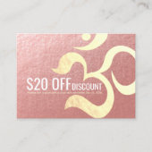 Yoga Meditation Instructor Discount Coupon Om Sign (Voorkant)