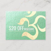 Yoga Meditation Instructor Discount Coupon Om Sign (Voorkant)
