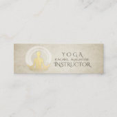 Yoga Meditation Instructor Easy Pose ZEN Symbool Mini Visitekaartje (Voorkant)