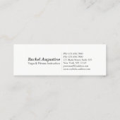 Yoga Meditation Instructor Easy Pose ZEN Symbool Mini Visitekaartje (Achterkant)