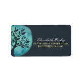 Yoga Meditation Instructor Elegant Waterverf Boom Etiket (Voorkant)