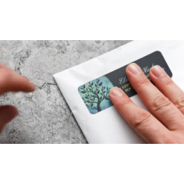 Yoga Meditation Instructor Elegant Waterverf Boom Etiket