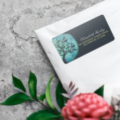 Yoga Meditation Instructor Elegant Waterverf Boom Etiket