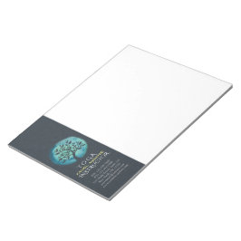 Yoga Meditation Instructor Elegant Waterverf Boom Notitieblok