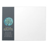 Yoga Meditation Instructor Elegant Waterverf Boom Notitieblok (Voorkant)