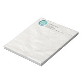 Yoga Meditation Instructor Elegant Waterverf Boom Notitieblok (Linkerzijde)