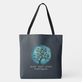 Yoga Meditation Instructor Elegant Waterverf Boom Tote Bag