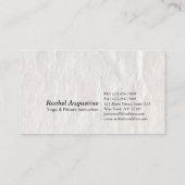 Yoga Meditation Instructor Elegant White Blauwgroe Visitekaartje (Achterkant)