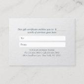 Yoga Meditation Instructor Gift Certificate OM Kortingskaartje (Achterkant)