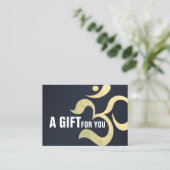 Yoga Meditation Instructor Gift Certificate OM Kortingskaartje (Staand voorkant)