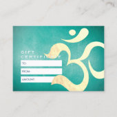 Yoga Meditation Instructor Gift Certificate OM Kortingskaartje (Voorkant)