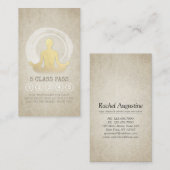 Yoga Meditation Instructor Gold Easy Pose ZEN Sign Klantenkaartje (Voorkant / Achterkant)