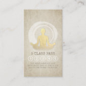 Yoga Meditation Instructor Gold Easy Pose ZEN Sign Klantenkaartje (Voorkant)